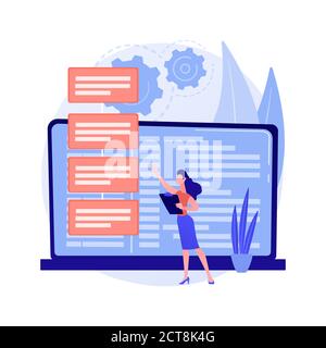 Software requirement description abstract concept vector illustration. Stock Vector