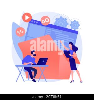 Packaged software abstract concept vector illustration. Stock Vector