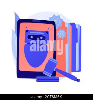 Artificial intelligence regulations abstract concept vector illustration. Stock Vector