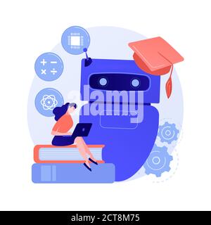 Chatbot self learning abstract concept vector illustration Stock Vector ...