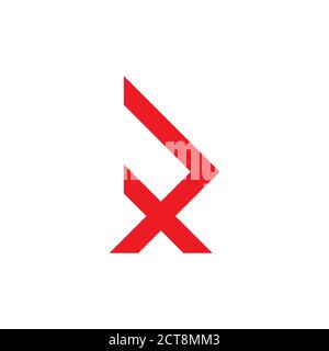 letter rx simple geometric logo vector Stock Vector