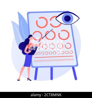 Vision screening abstract concept vector illustration. Stock Vector