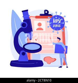 HPV test abstract concept vector illustration. Stock Vector