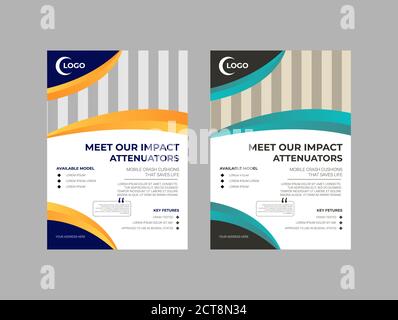 Business Product Flyer Design with gradient colors Vector Template Stock Vector