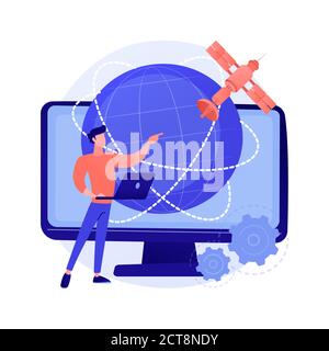 Global web connection abstract concept vector illustration. Stock Vector