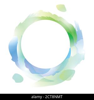 Round frame with multicolored strokes. Vector template for your creativity Stock Vector
