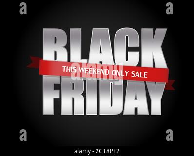 Black Firday Sales Tag Promotion Advertising Banner Flat Stock Vector ...