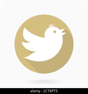 Flying Bird Vector Flat Icon Stock Vector
