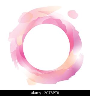 Round frame with multicolored strokes. Vector template for banner, card and your creativity Stock Vector