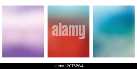 Set of multicolored blurred backgrounds. Vector background for your creativity. Stock Vector
