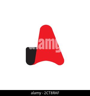 3d curves arrow simple logo vector Stock Vector