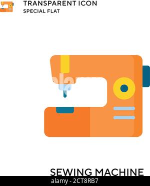 Sewing machine vector icon. Flat style illustration. EPS 10 vector. Stock Vector