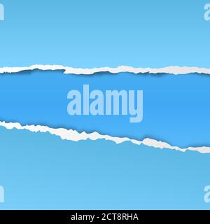 Torn paper pieces background. Ripped paper strips. Space for your text. Paper pieces. Vector illustration. Stock Vector