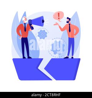 Communication gap abstract concept vector illustration. Stock Vector