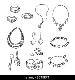 Jewel graphic art black white isolated sketch illustration vector Stock Vector