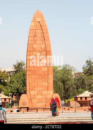 AMRITSAR, INDIA - MARCH 19, 2019: jallianwala bagh memorial monument and visitors in amritsar, india Stock Photo