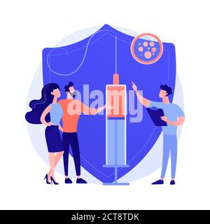 Vaccination of adults abstract concept vector illustration. Stock Vector