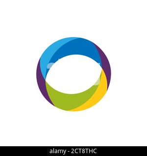 creative abstract colorful circle vector logo template Stock Vector