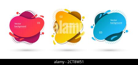 Set of colorful vector banners. Modern minimal design elements Stock Vector