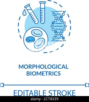 Morphological biometrics concept icon Stock Vector