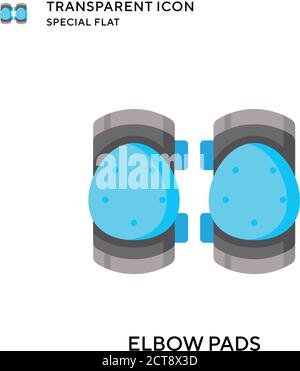 Elbow pads vector icon. Flat style illustration. EPS 10 vector. Stock Vector