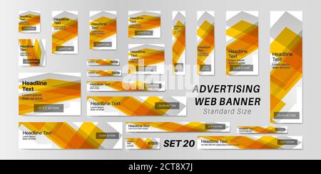 web banner standard size, abstract vector background for advertising. Stock Vector