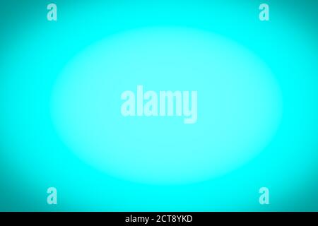 Teal - cyan - turquoise background with vignette with copy space Stock Photo