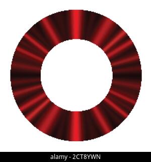 Round frame of a luxurious red curtain. Vector template for banners, greeting cards and your design Stock Vector