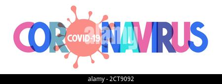 Coronavirus - typographical concept, vector illustration Stock Vector
