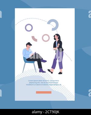Mobile app onboarding design for online business conference or meeting. Stock Vector