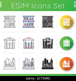 Innovative garden icons set Stock Vector