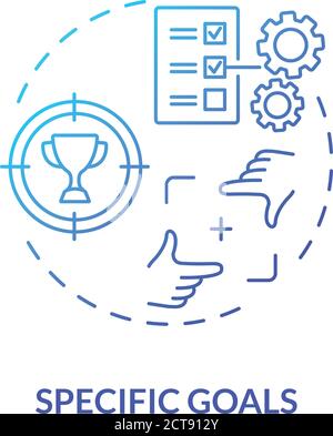 Specific goals concept icon Stock Vector
