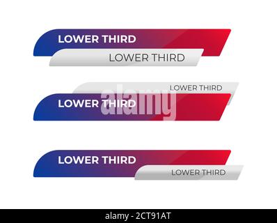 Abstract Stylish Lower Third Editable Vector Template Stock Vector