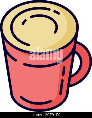 Latte RGB color icon Stock Vector
