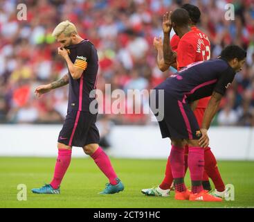 LIONEL MESSI  LIVERPOOL FC v BARCELONA INTERNATIONAL CHAMPIONS CUP - WEMBLEY STADIUM  PHOTO CREDIT : © MARK PAIN / ALAMY Stock Photo