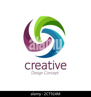 creative  simple design windmill logo. Whirligig icon vector. pinwheel Flat icon isolated Stock Vector