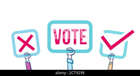 People vote. Voting concept, politics and elections vector illustration. Election day Stock Vector