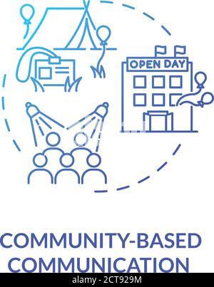 Community-based communication concept icon Stock Vector