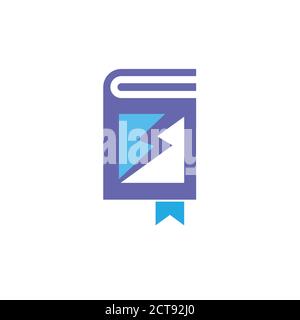 fast learning book logo concept, Education and science vector symbol illustration Stock Vector