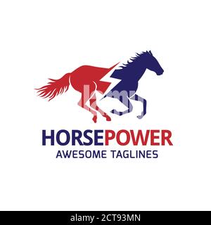 creative horse power logo concept illustration Stock Vector