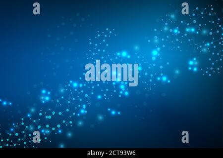 Big Data Visualization Background. Modern futuristic virtual abstract background. Science network pattern, connecting lines and dots. Global network Stock Vector