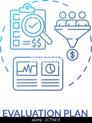 Evaluation plan concept icon Stock Vector