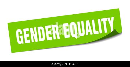 gender equality sticker. square isolated peeler sign. label Stock Vector