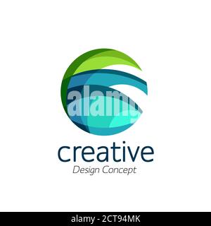 creative abstract colorful circle logo template Stock Vector