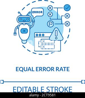 Equal error rate concept icon Stock Vector