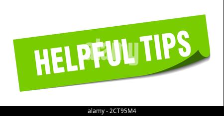 helpful tips sticker. square isolated peeler sign. label Stock Vector