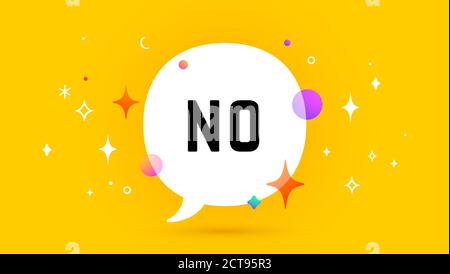 No. Banner, speech bubble Stock Vector