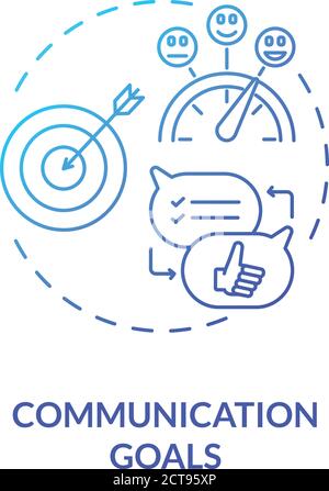 Communication goals concept icon Stock Vector
