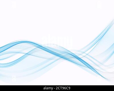 abstract blue wave background design blue wave flow Stock Vector