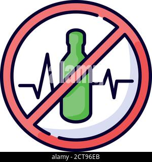 Health warning RGB color icon Stock Vector